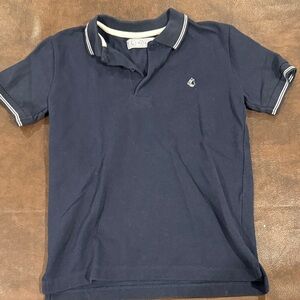 Petit Bateau navy polo shirt. Size 8